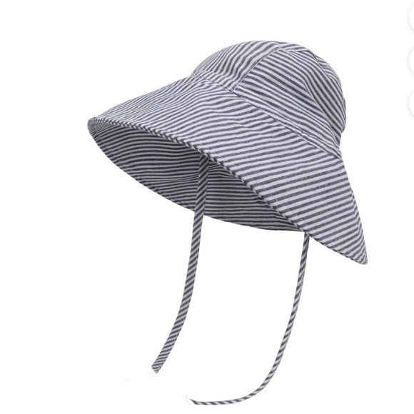 OshKosh B'gosh Navy and White Striped Velcro Bucket Hat - Picture 2 of 11